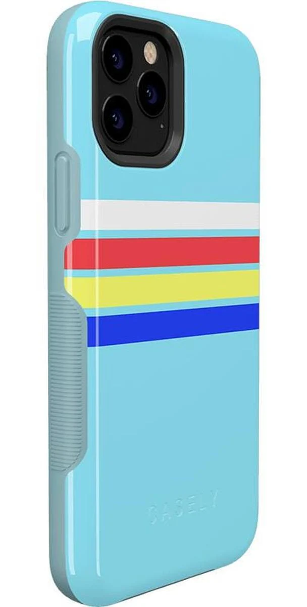 Totally Groovy | Teal Rainbow Stripes Color Block Case - Image 32