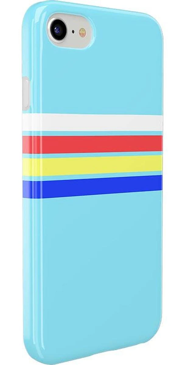 Totally Groovy | Teal Rainbow Stripes Color Block Case - Image 5
