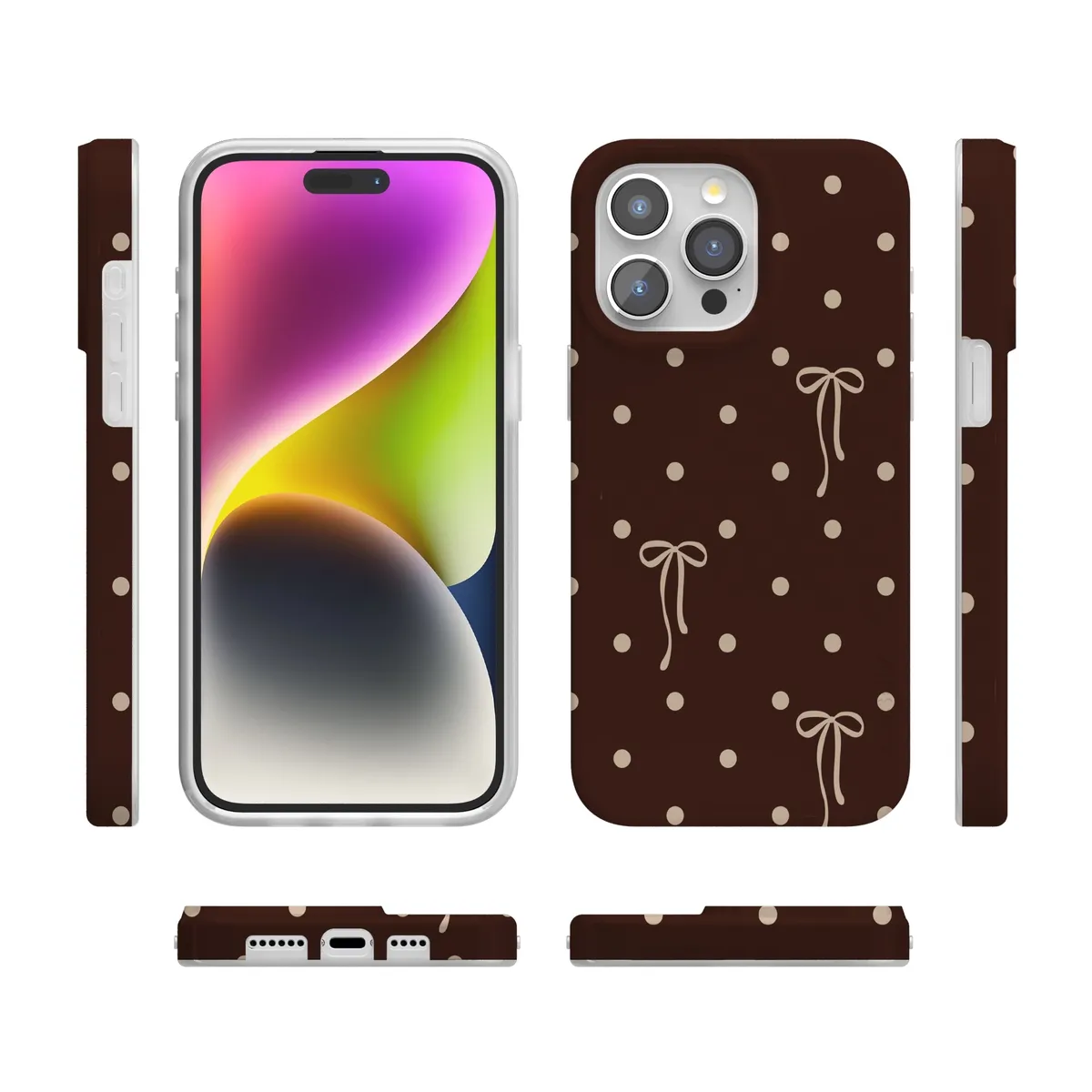 Teddy Bows | Brown Polka Dot Case - Image 101