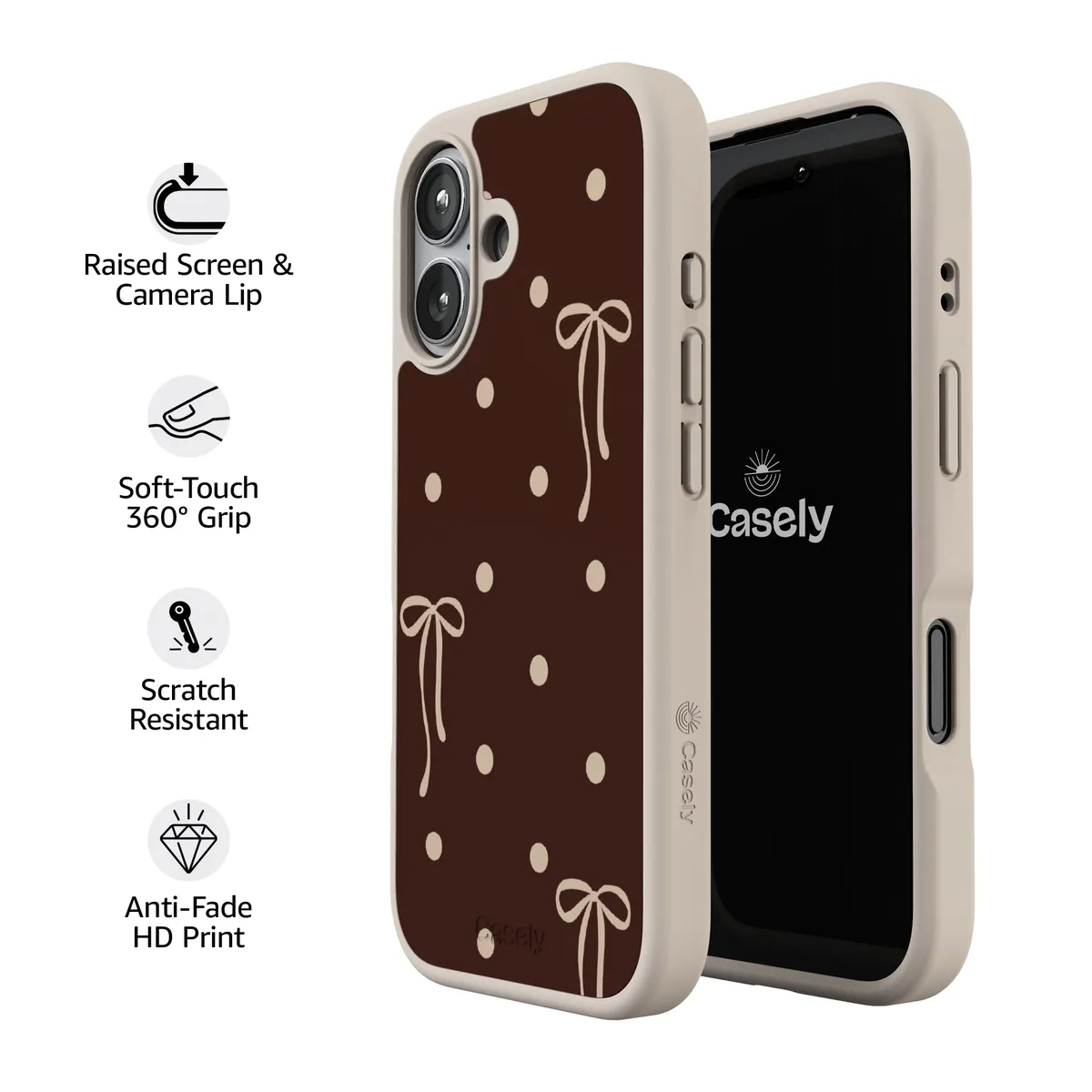 Teddy Bows | Brown Polka Dot Case - Image 172
