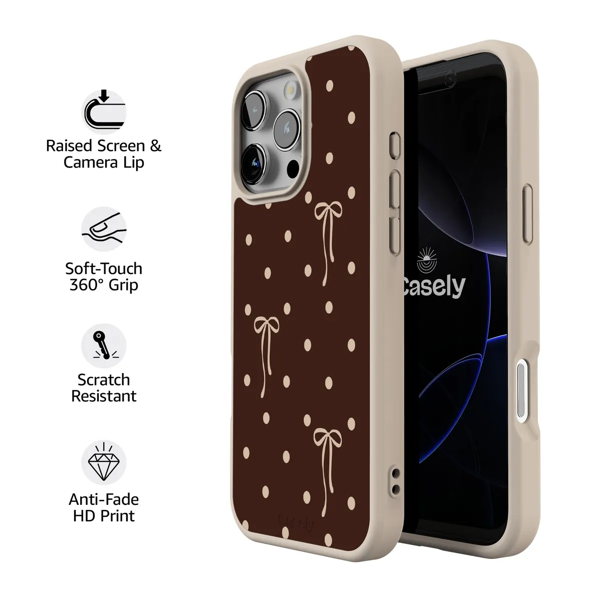 Teddy Bows | Brown Polka Dot Case - Image 177