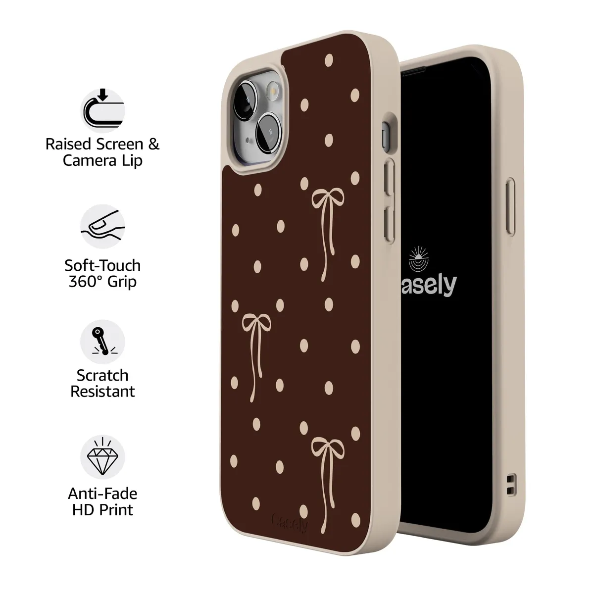 Teddy Bows | Brown Polka Dot Case - Image 186
