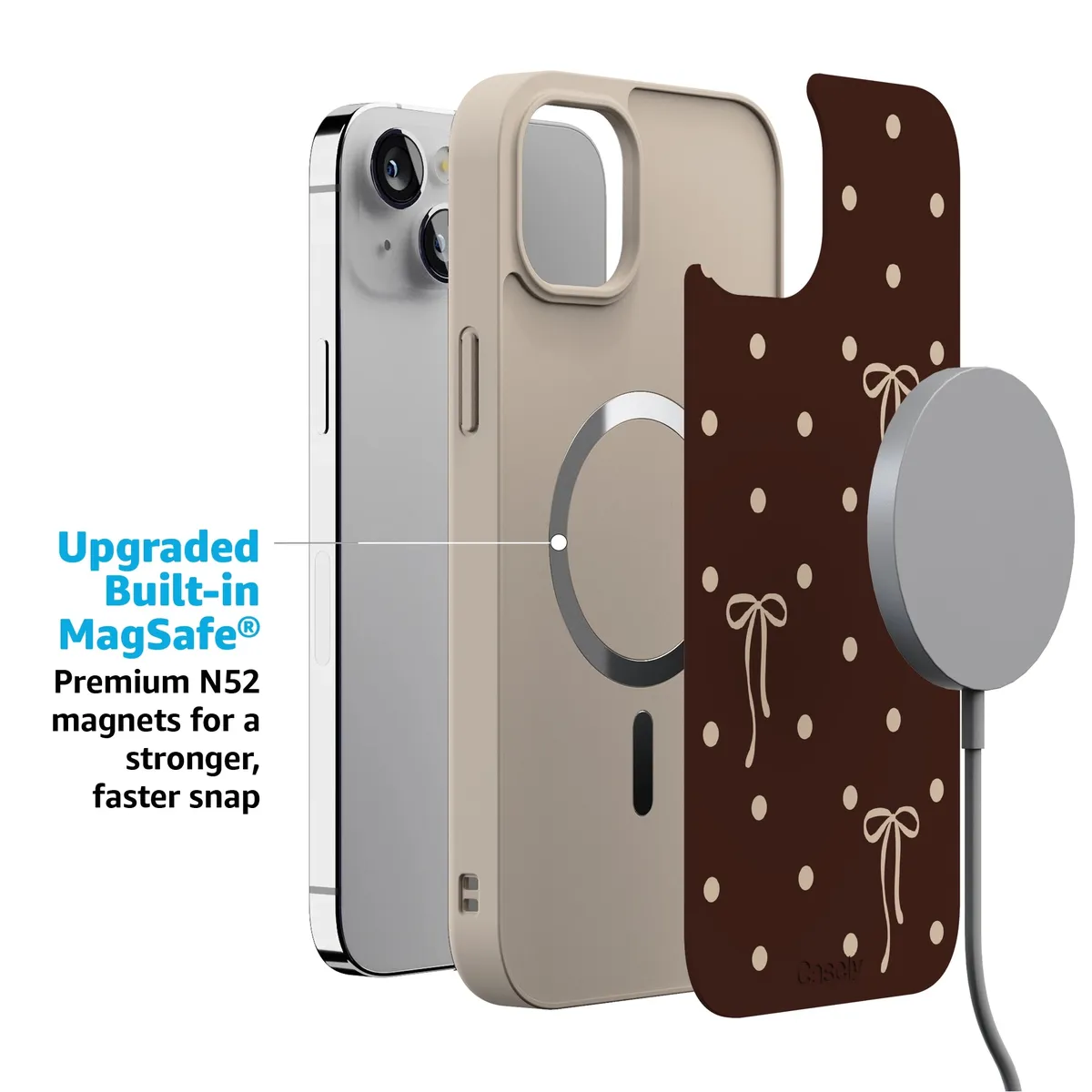 Teddy Bows | Brown Polka Dot Case - Image 188
