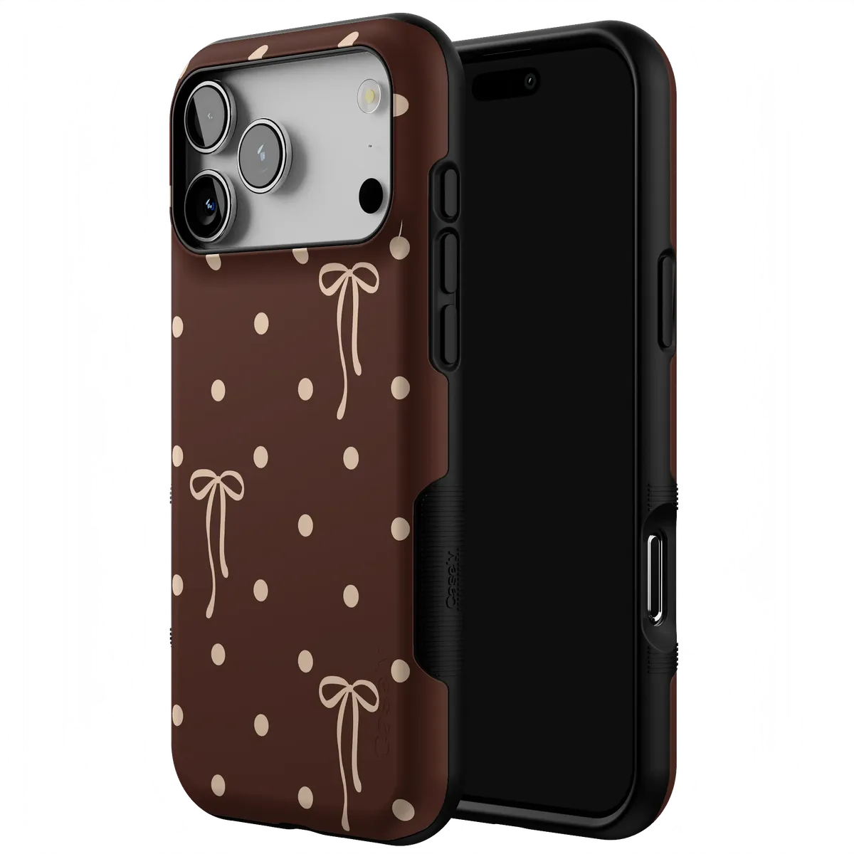 Teddy Bows | Brown Polka Dot Case - Image 2