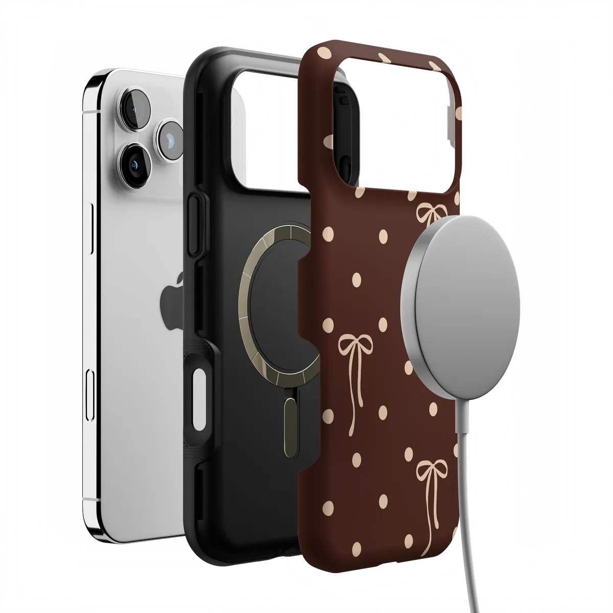 Teddy Bows | Brown Polka Dot Case - Image 5