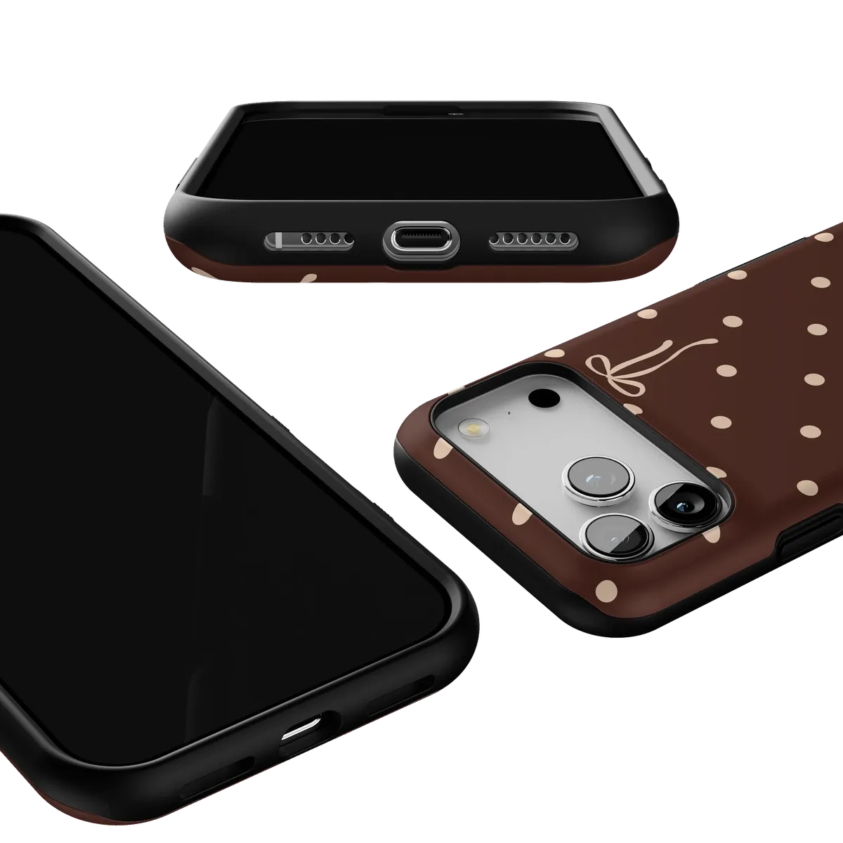 Teddy Bows | Brown Polka Dot Case - Image 7