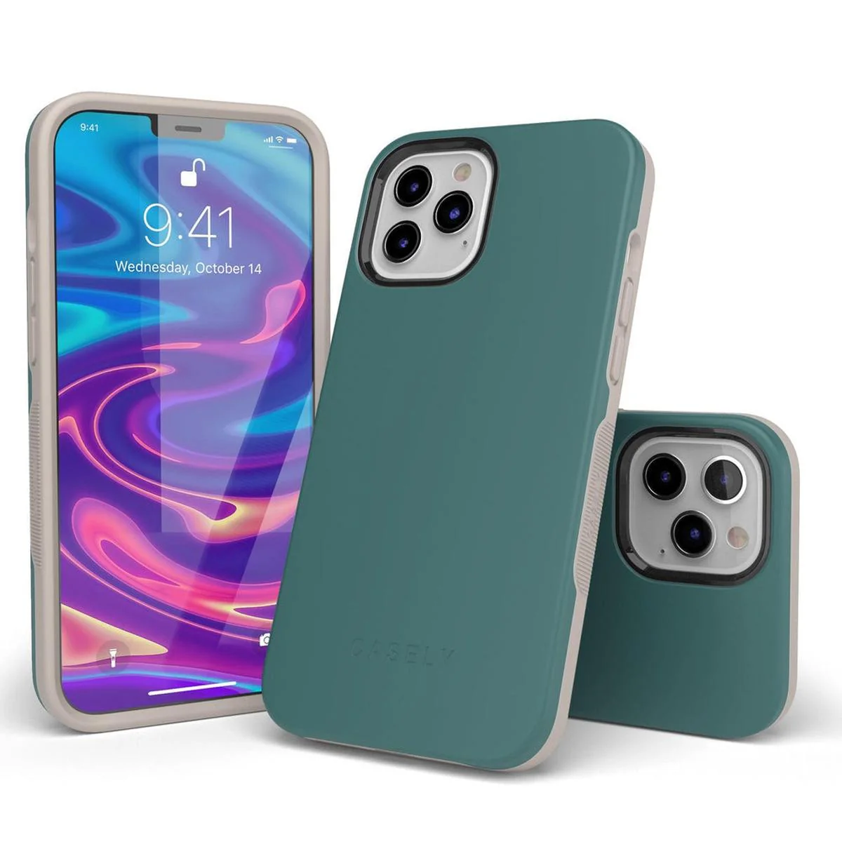 Deep Teal on Nude | Ultra-Protective Bold Case - Image 26