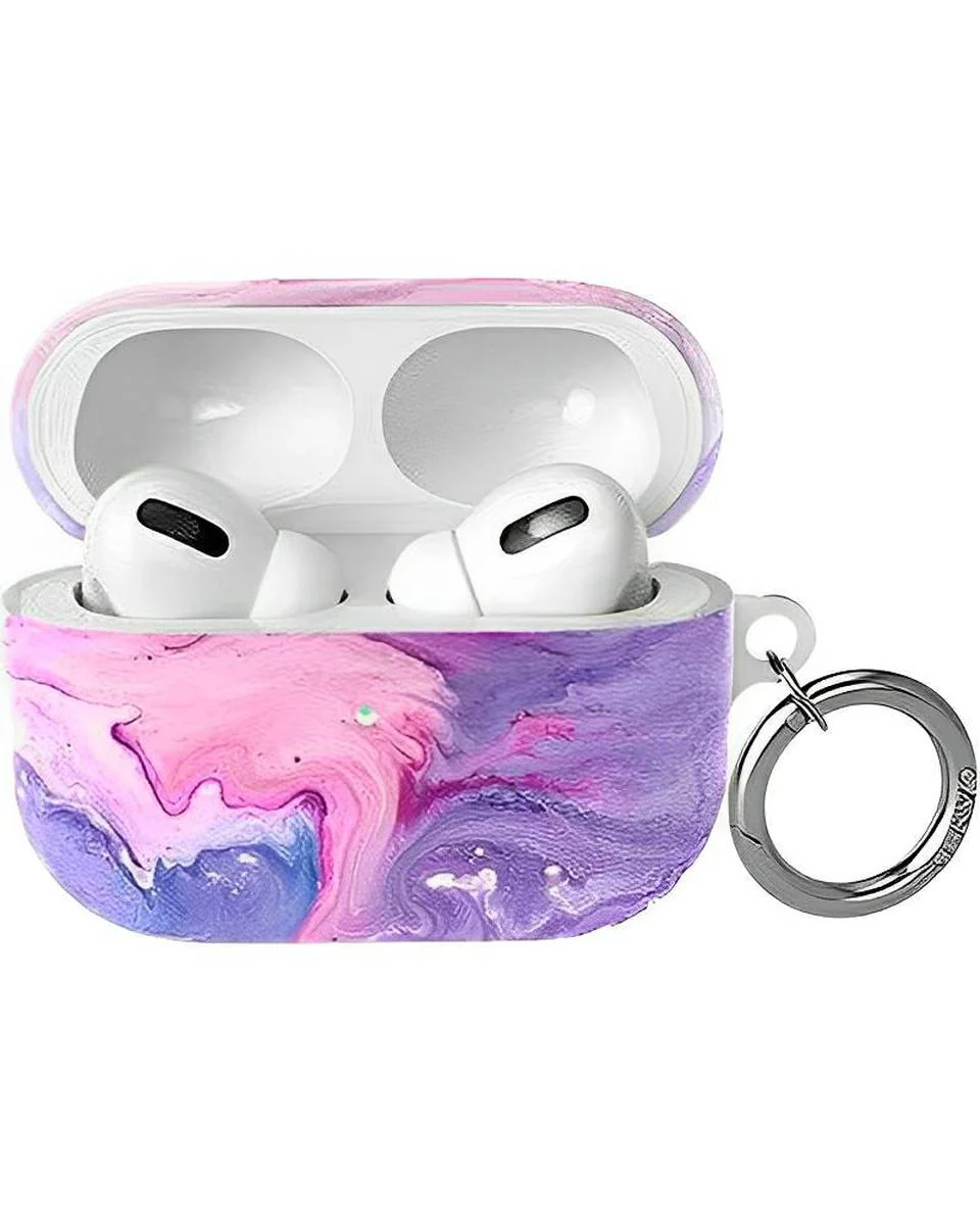 Tie Dying Over You | Purple Marble AirPods Case - Image 3