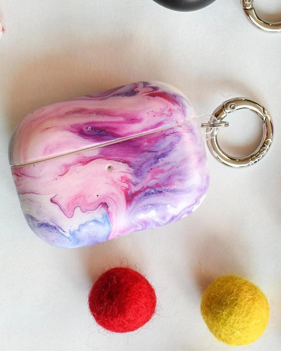 Tie Dying Over You | Purple Marble AirPods Case - Image 9