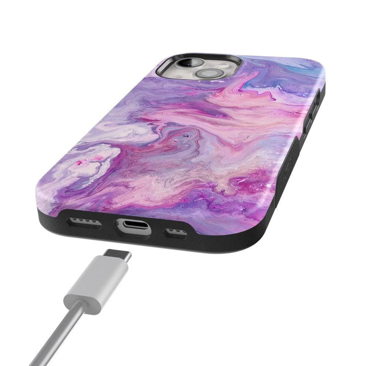 Tie Dying Over You | Purple Marble iPhone Case - Image 104