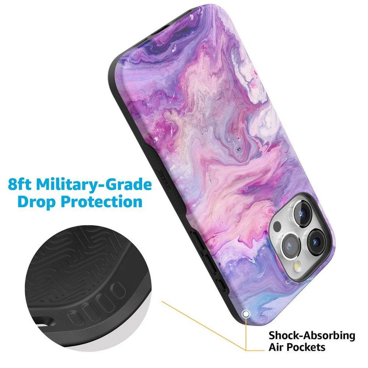 Tie Dying Over You | Purple Marble iPhone Case - Image 115