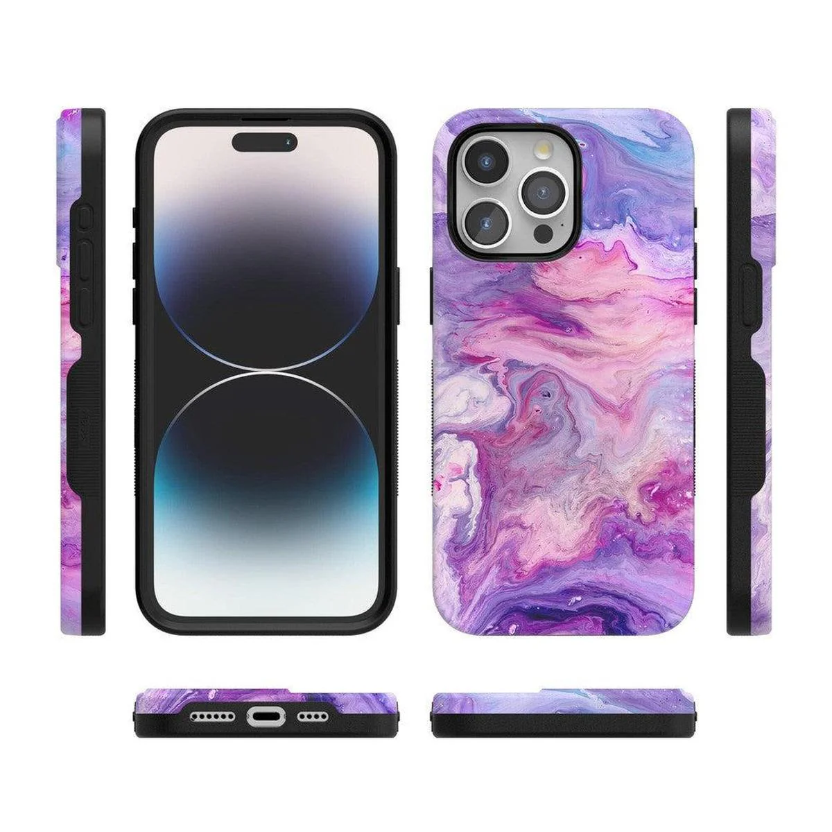 Tie Dying Over You | Purple Marble iPhone Case - Image 117