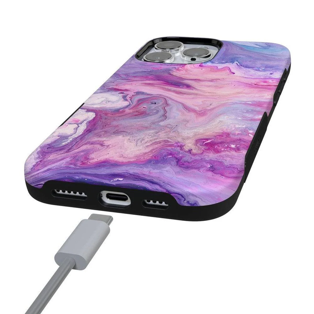 Tie Dying Over You | Purple Marble iPhone Case - Image 121