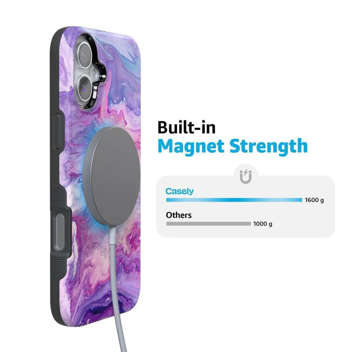 Tie Dying Over You | Purple Marble iPhone Case - Image 135