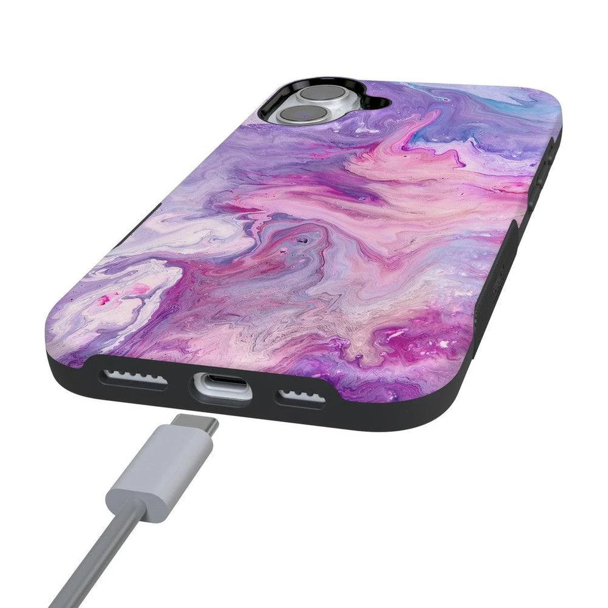 Tie Dying Over You | Purple Marble iPhone Case - Image 136