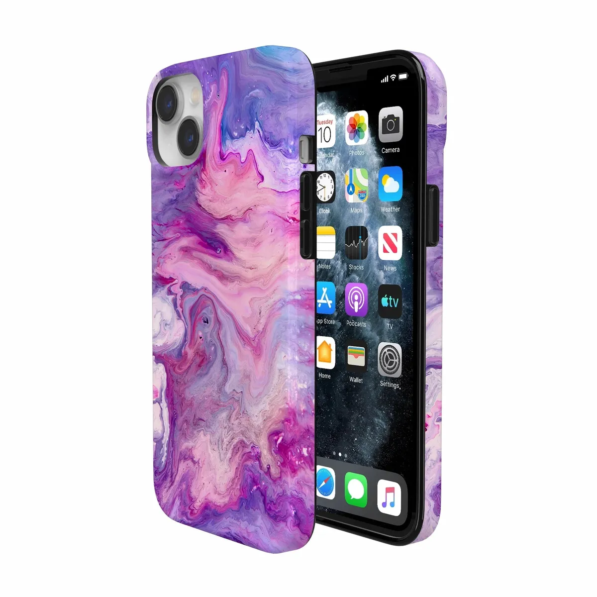 Tie Dying Over You | Purple Marble iPhone Case - Image 169