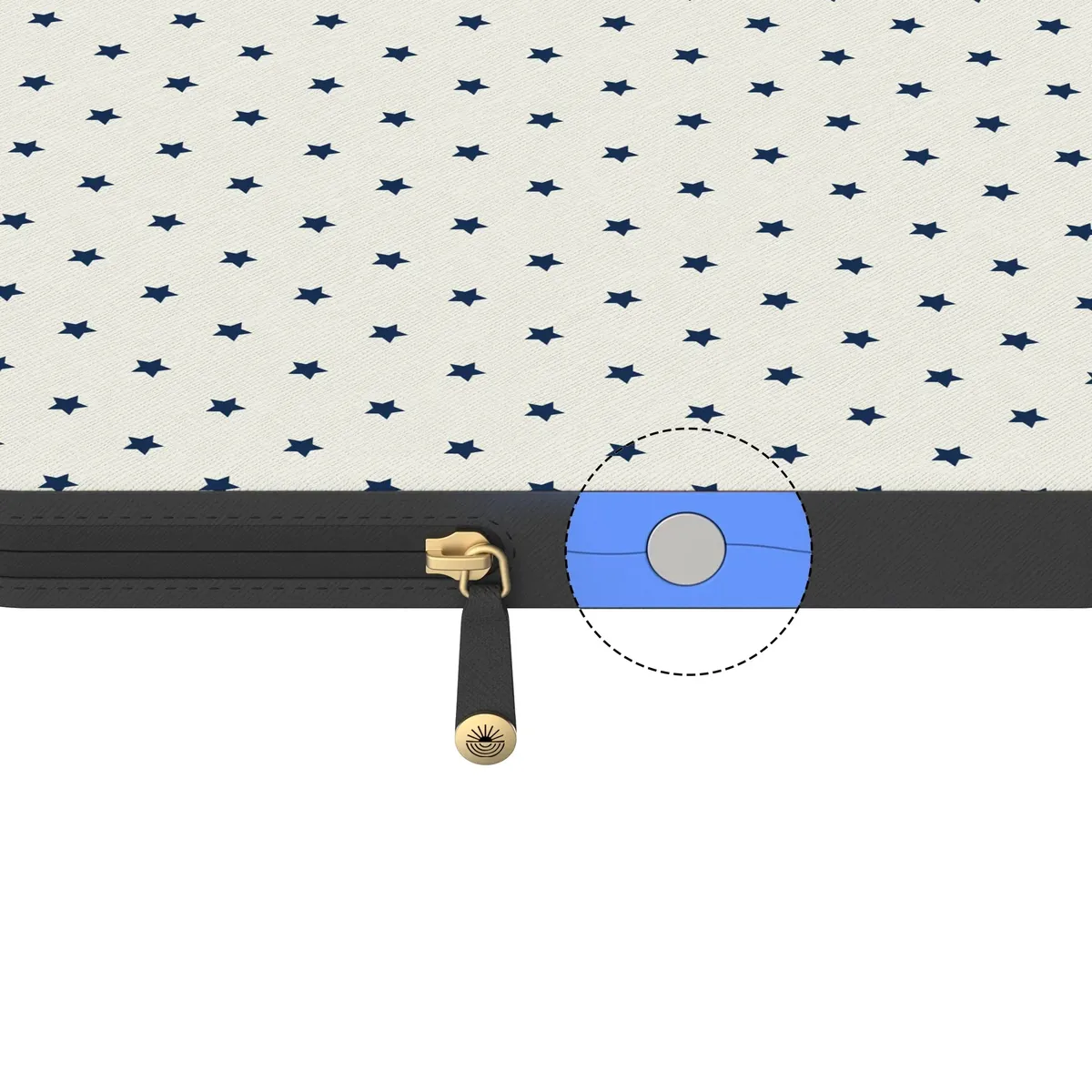 Tiny Stars | Blue & White Laptop Case - Image 5