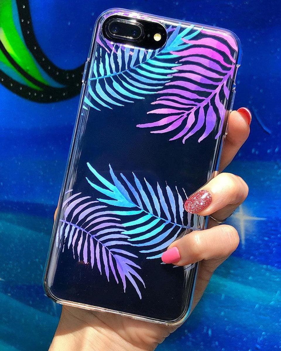 Tropical Blues | Palm Leaves Floral case - Image 22