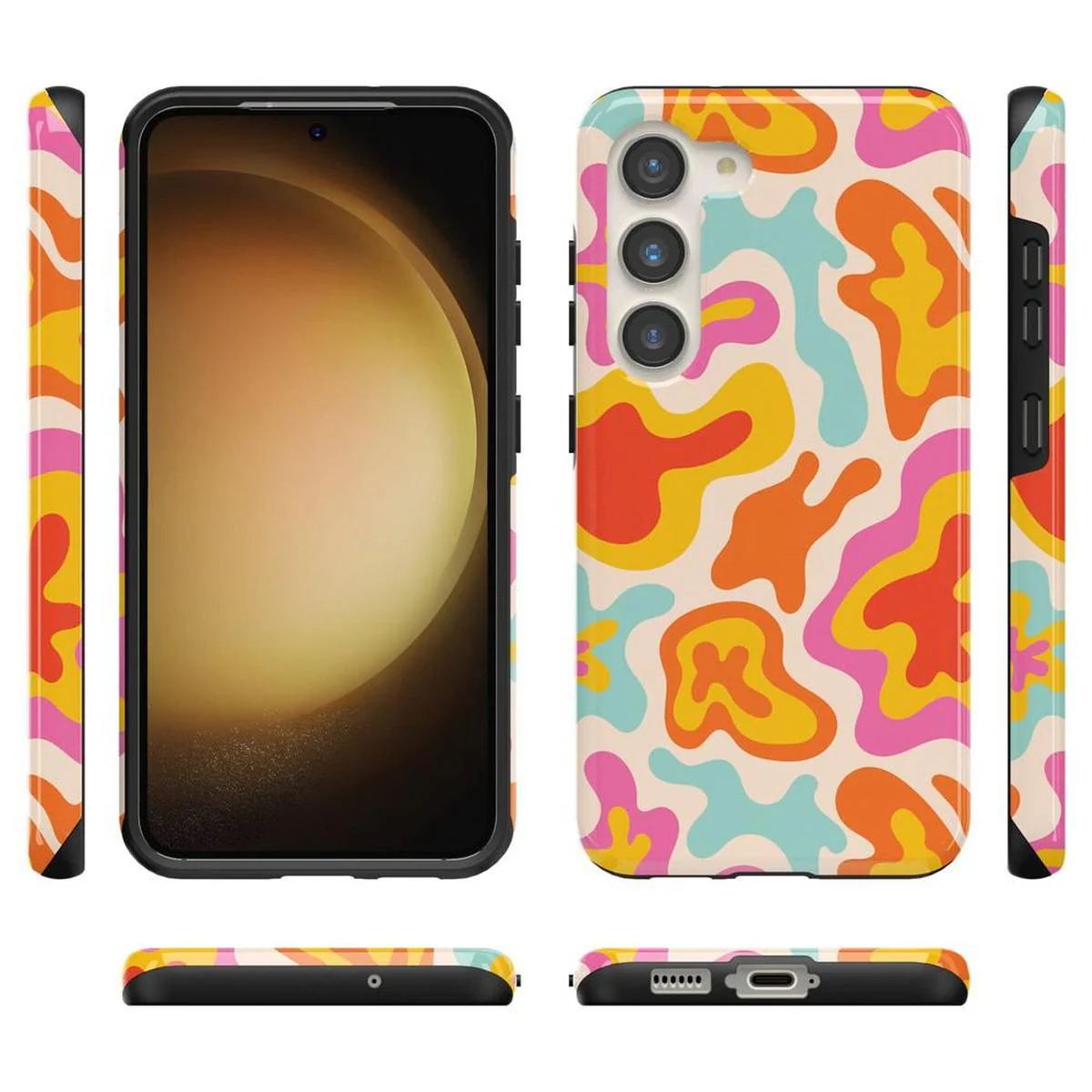 Tropical Color Splash | Abstract Retro Samsung Case - Image 15