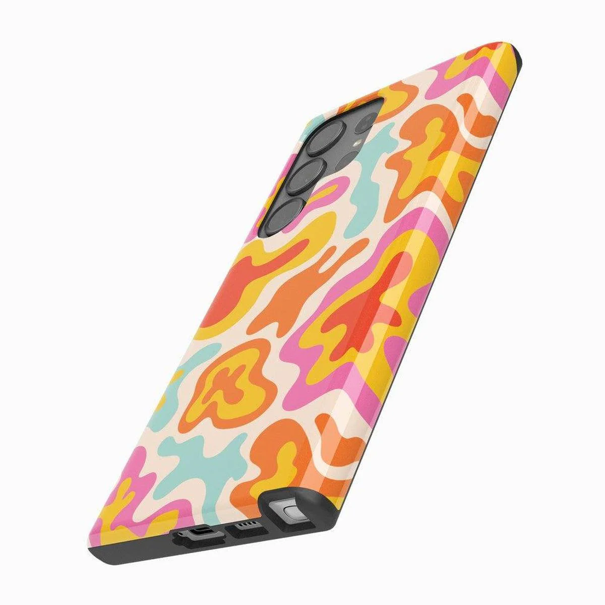 Tropical Color Splash | Abstract Retro Samsung Case - Image 4