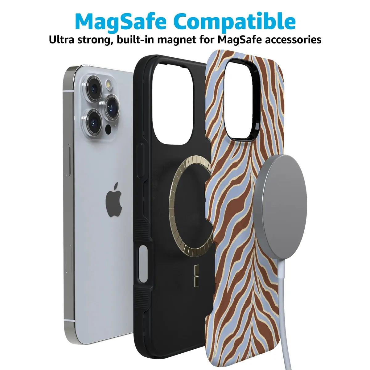 Untamed | Brown & Blue Zebra Case - Image 35