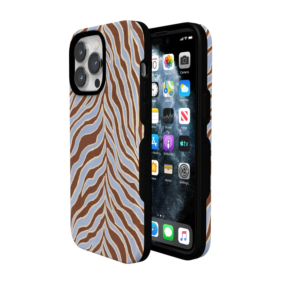 Untamed | Brown & Blue Zebra Case - Image 47