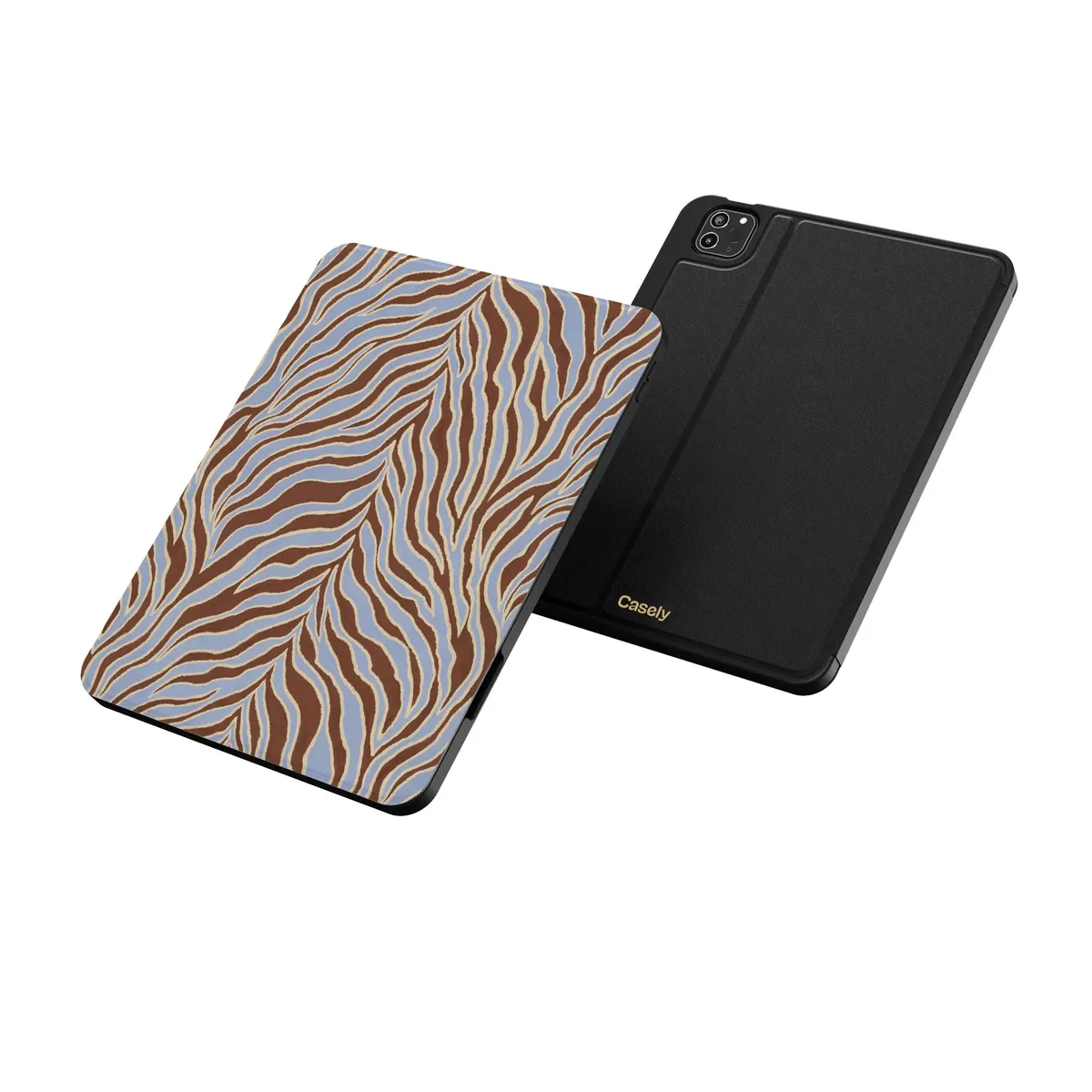 Untamed | Brown & Blue Zebra iPad Case - Image 10