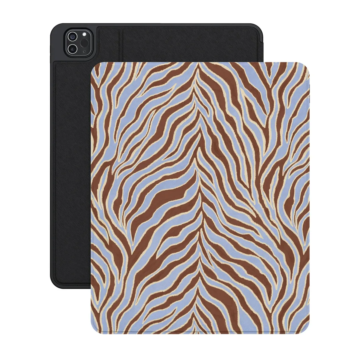 Untamed | Brown & Blue Zebra iPad Case - Image 17