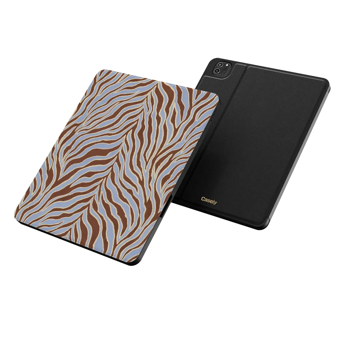 Untamed | Brown & Blue Zebra iPad Case - Image 18