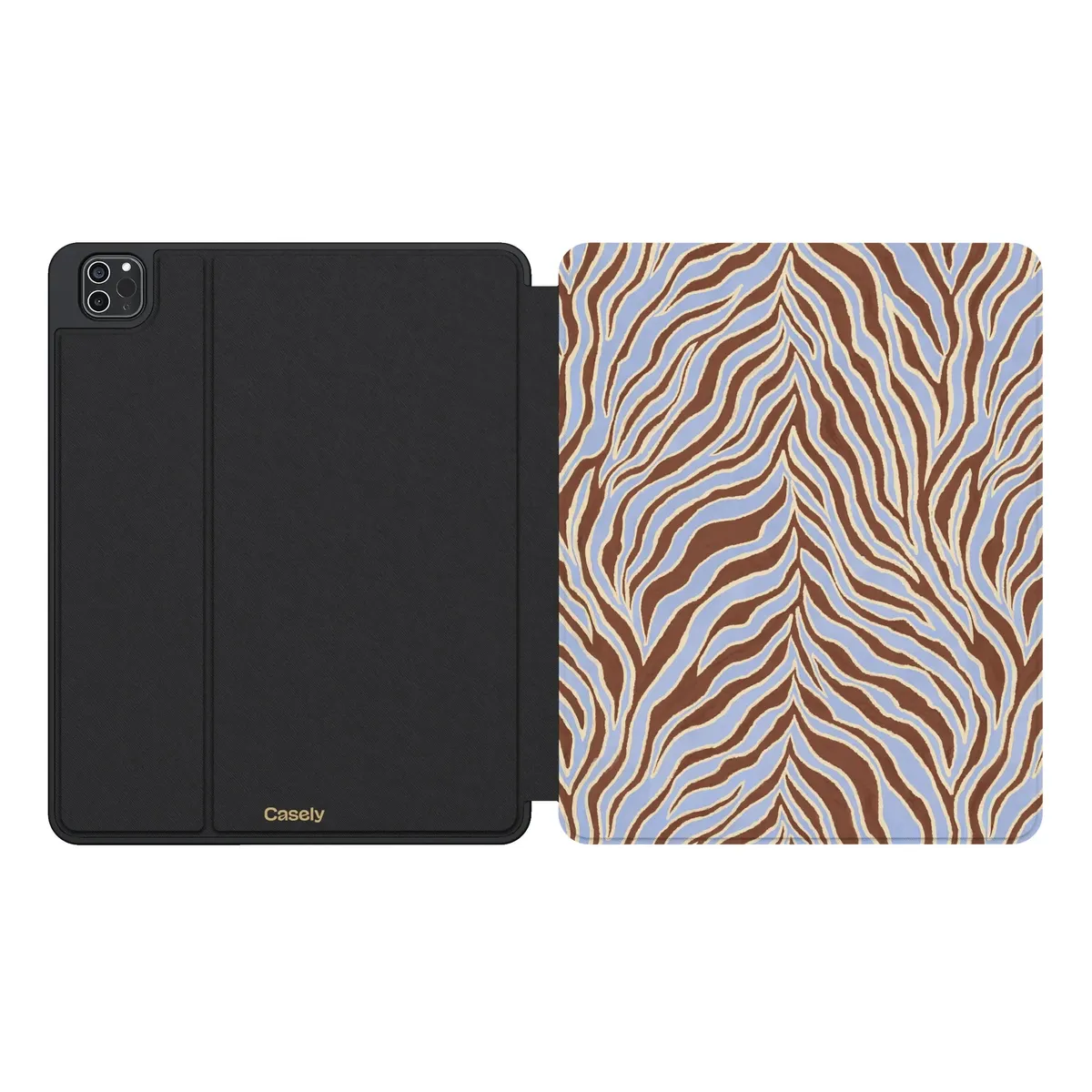 Untamed | Brown & Blue Zebra iPad Case - Image 23