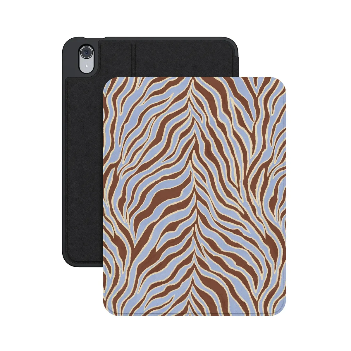 Untamed | Brown & Blue Zebra iPad Case - Image 25