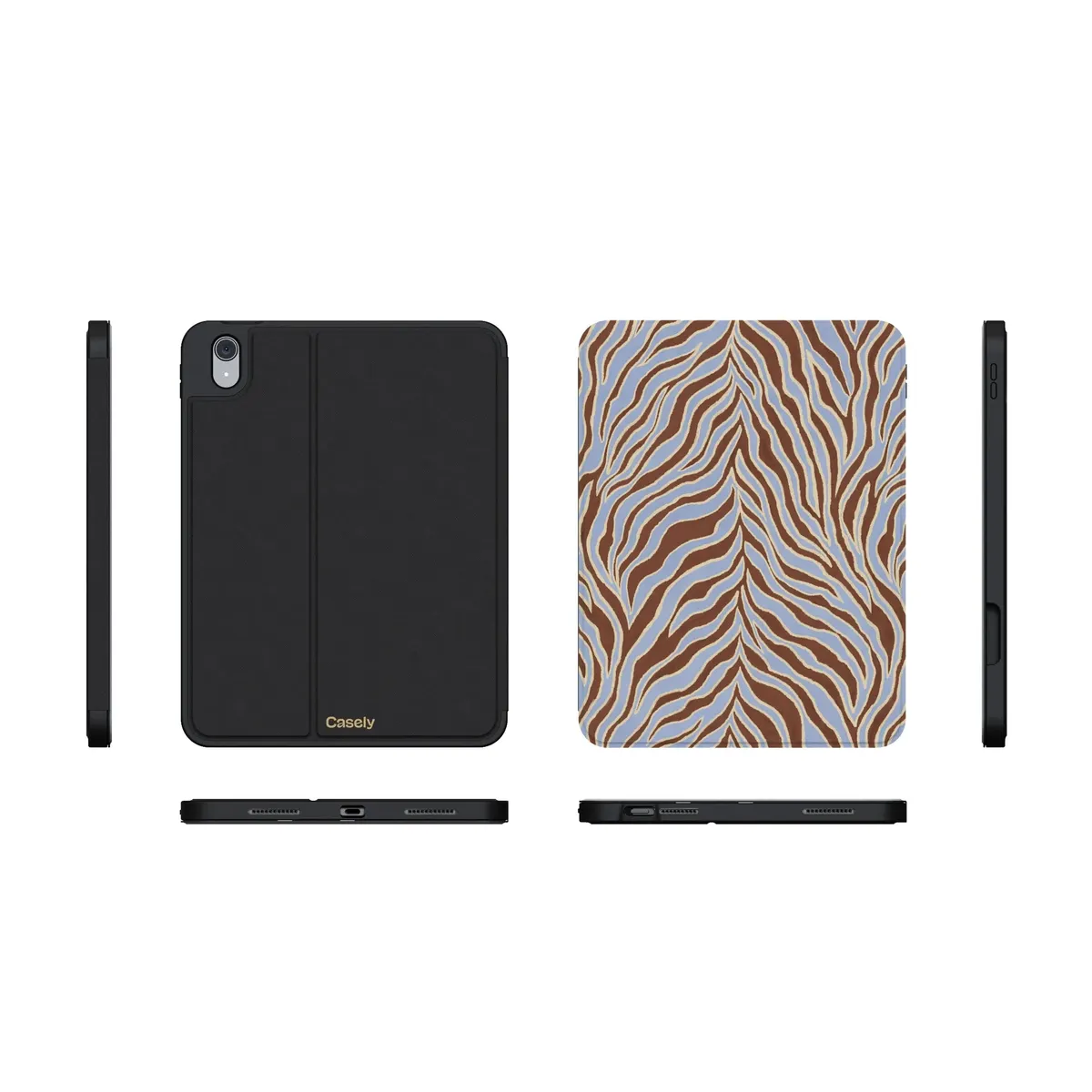 Untamed | Brown & Blue Zebra iPad Case - Image 29