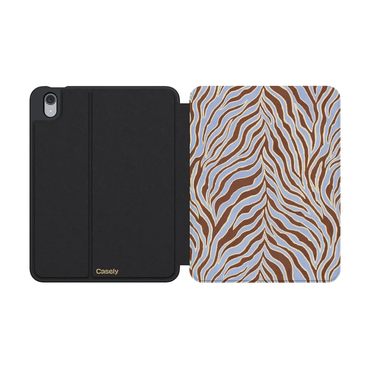 Untamed | Brown & Blue Zebra iPad Case - Image 31