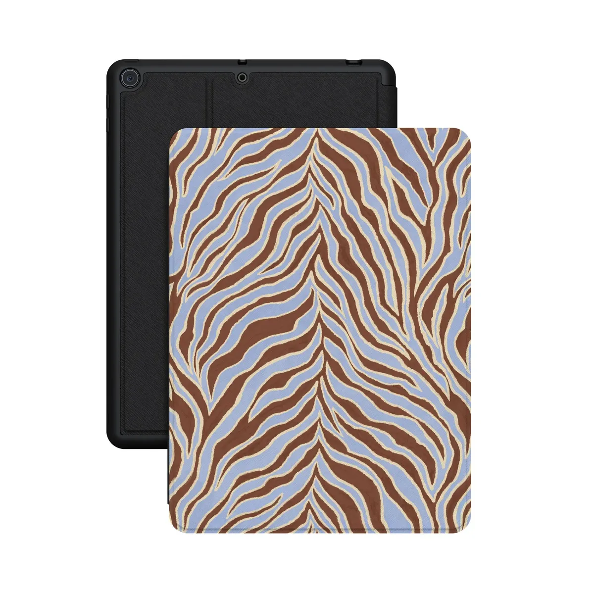 Untamed | Brown & Blue Zebra iPad Case - Image 33