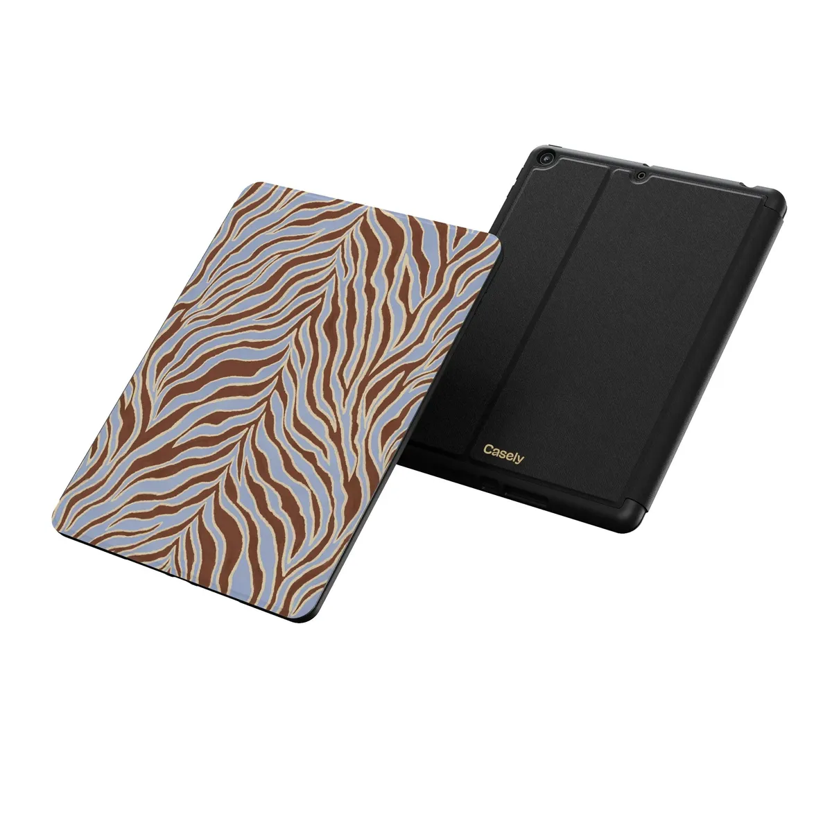 Untamed | Brown & Blue Zebra iPad Case - Image 34