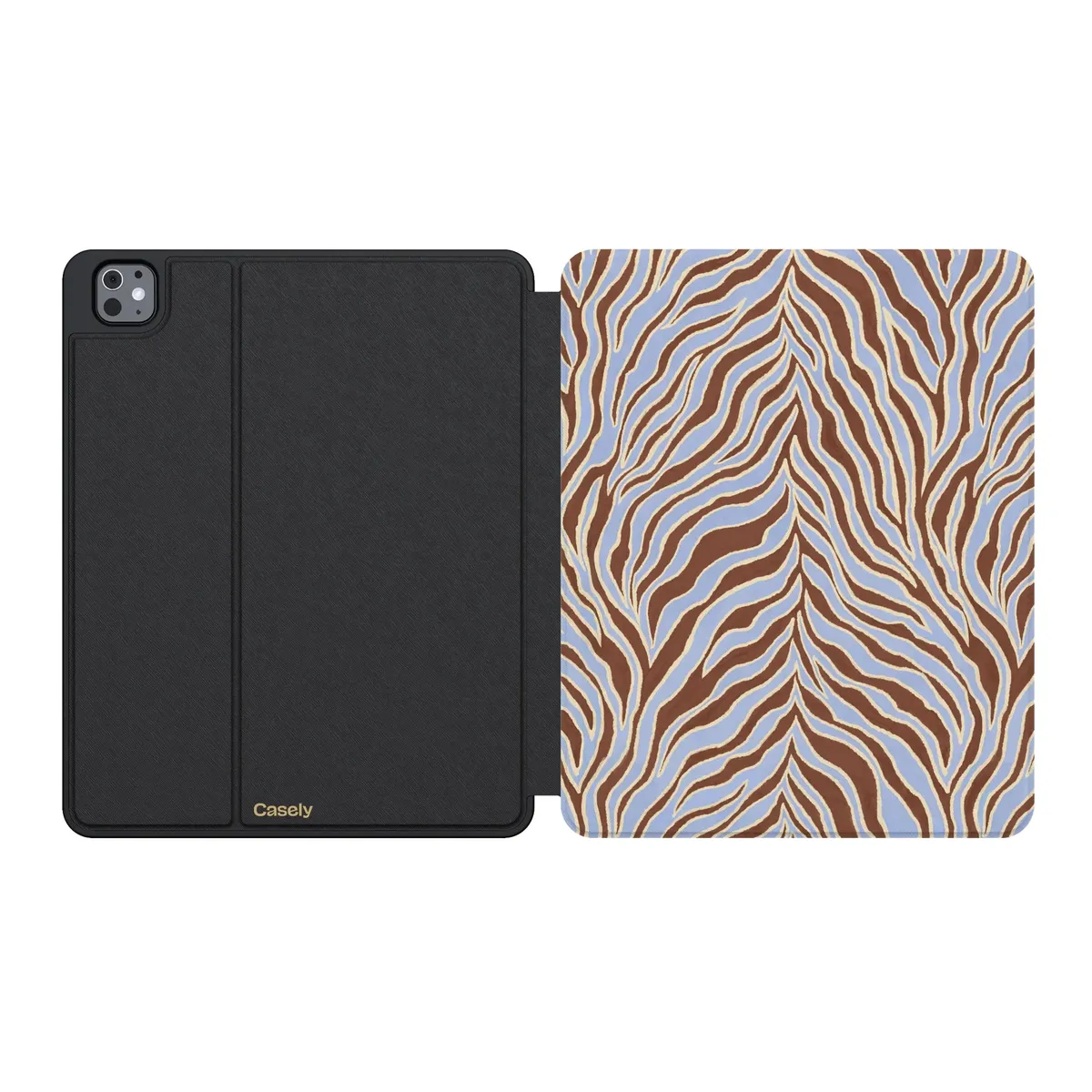 Untamed | Brown & Blue Zebra iPad Case - Image 7