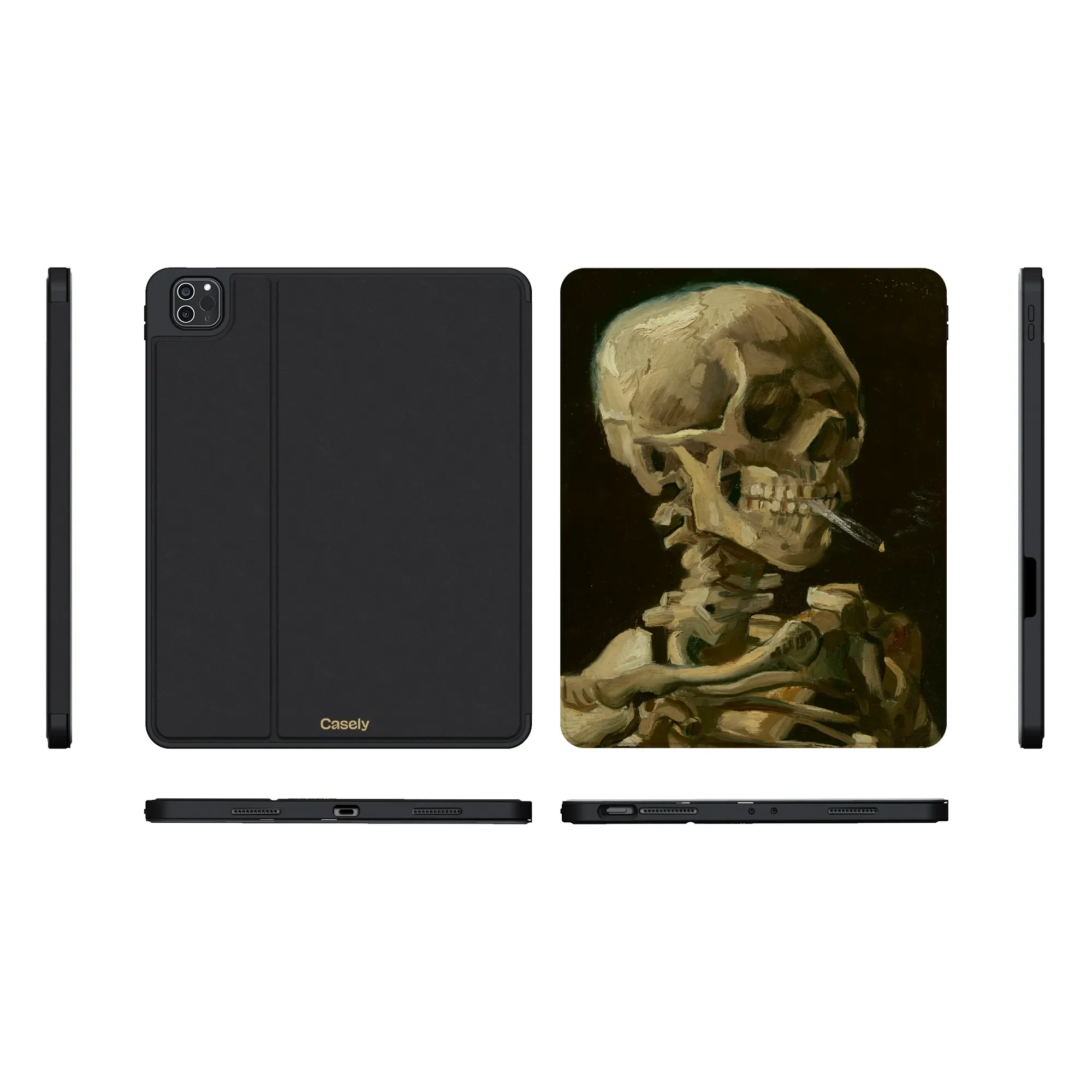 Van Gogh | Head of a Skeleton with a Burning Cigarette iPad Case - Image 21