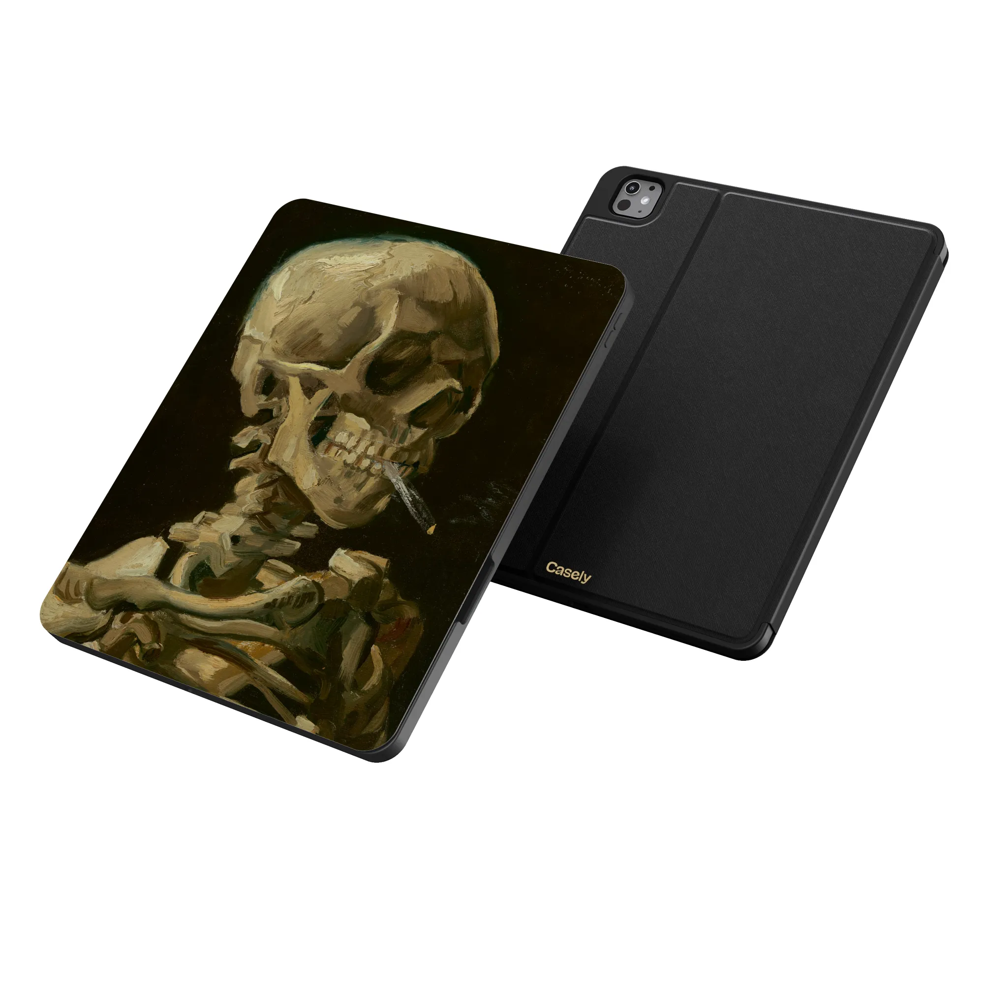 Van Gogh | Head of a Skeleton with a Burning Cigarette iPad Case - Image 3