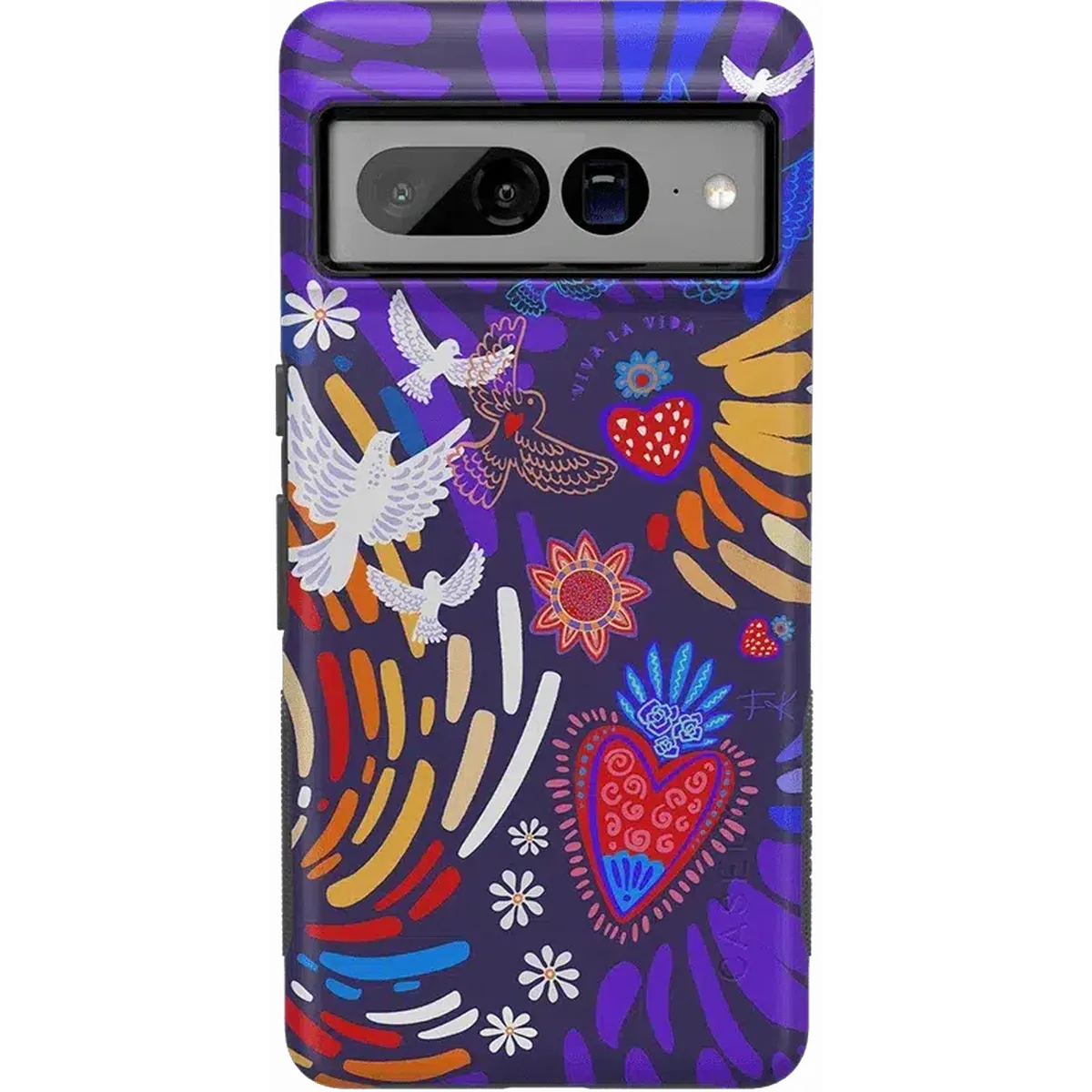 Viva La Vida | Frida Kahlo Collage Floral Google Pixel Case - Image 14