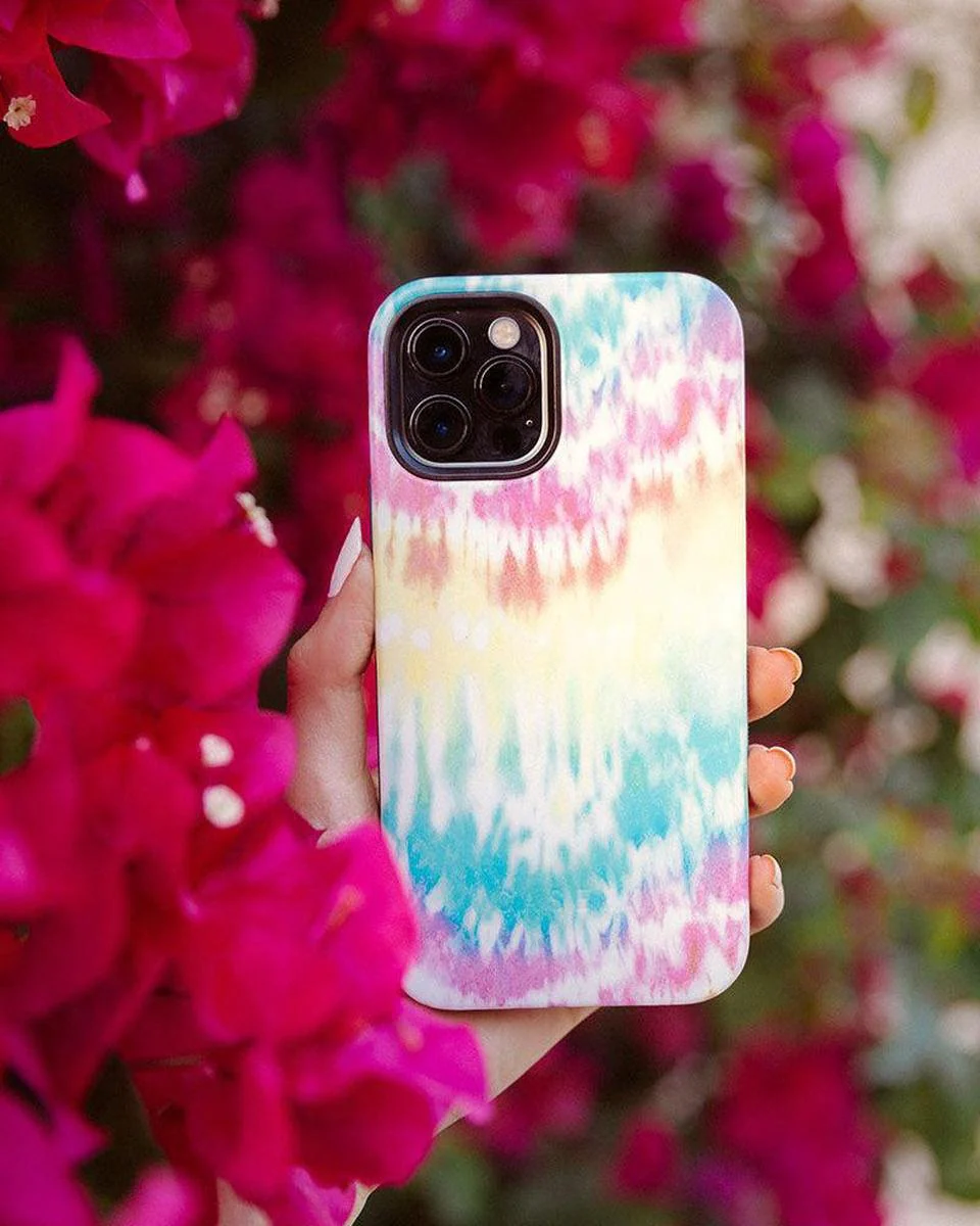 Wild & Free | Classic Rainbow Tie Dye iPhone Case - Image 58