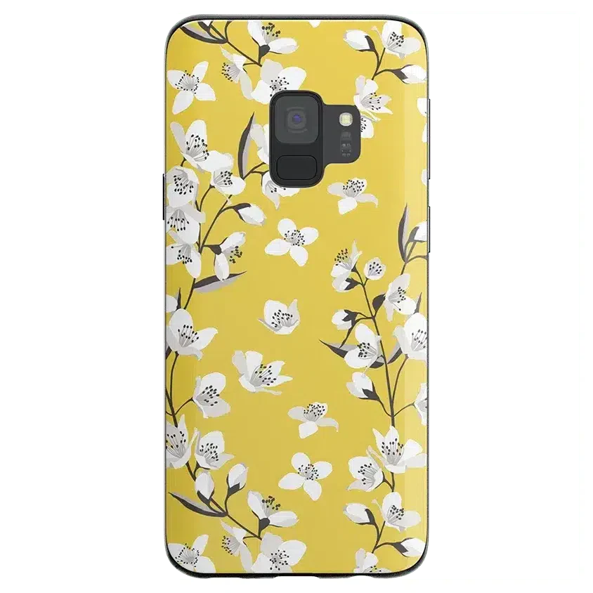 Floral Forest | Yellow Cherry Blossom Floral Samsung Case - Image 4